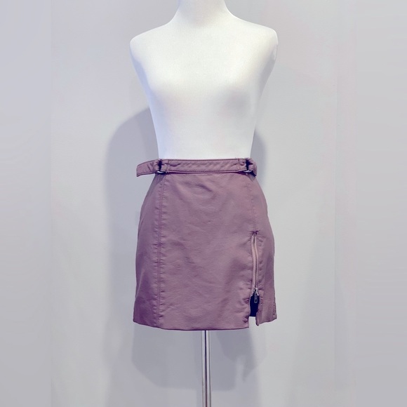 FREE PEOPLE Faux Leather Mini Skirt